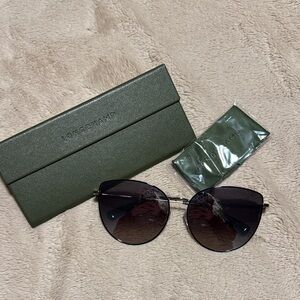 Longchamp Dark Lens Sunglasses with Green Case